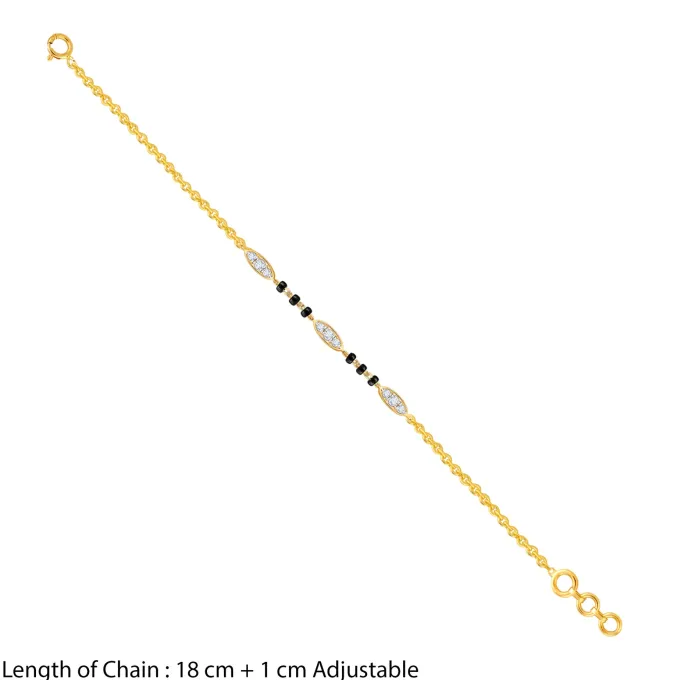 Gold Isha Diamond Mangalsutra Bracelet