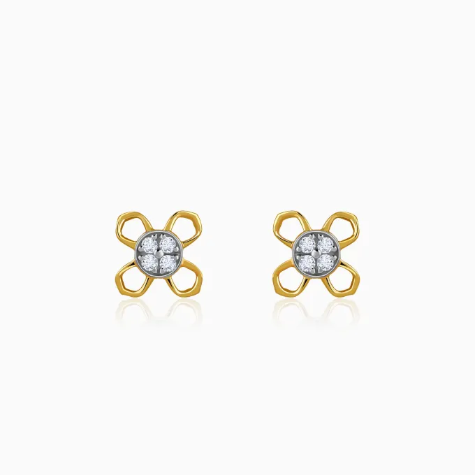 Gold Ixora Lab Grown Diamond Studs