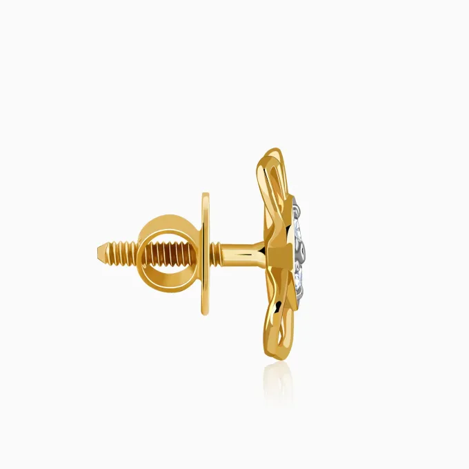 Gold Ixora Lab Grown Diamond Studs