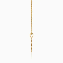 Gold Leaf Bliss Lab Grown Diamond Pendant
