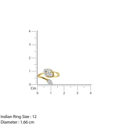Gold Leaf in Motion Lab Grown Diamond Ring (Size 12)