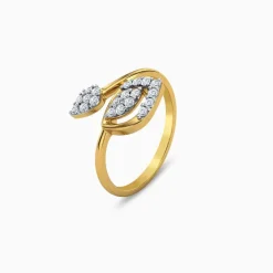 Gold Leaf in Motion Lab Grown Diamond Ring (Size 12)