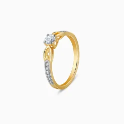 Gold Leafora Diamond Ring