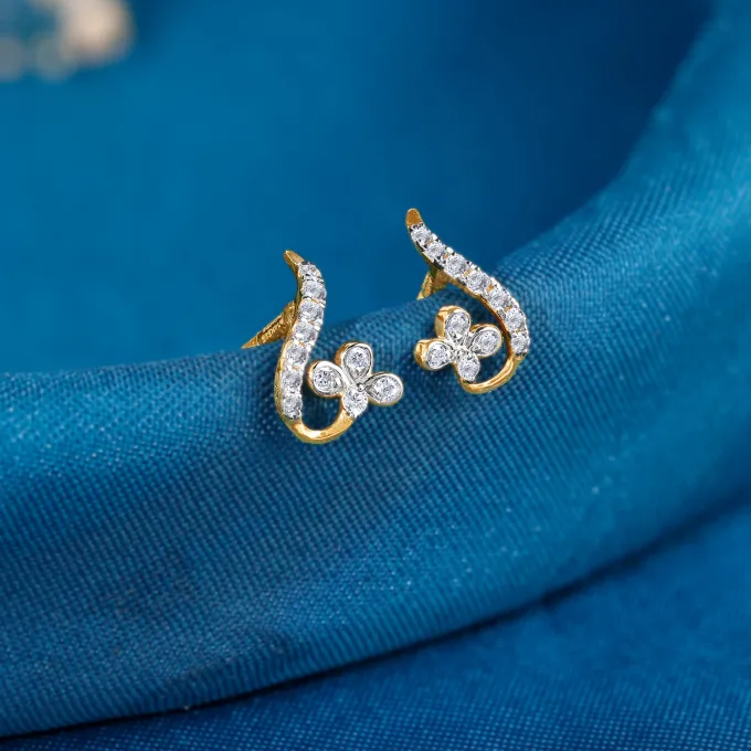Gold Liora Lab Grown Diamond Earrings