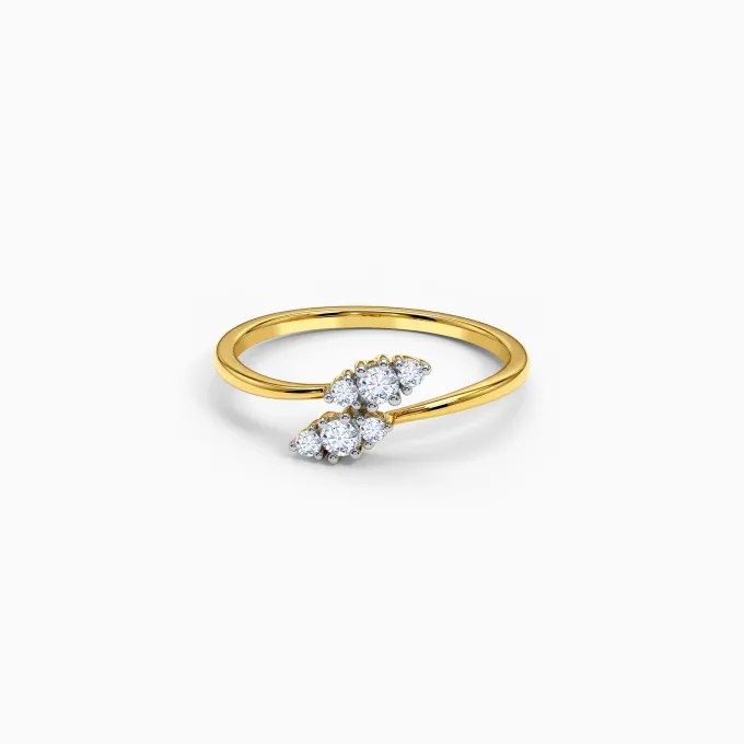 Gold Liora Twist Lab Grown Diamond Ring (Size 12)