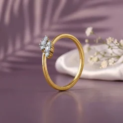 Gold Liora Twist Lab Grown Diamond Ring (Size 12)