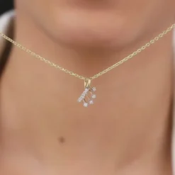 Gold Loop Diamond Pendant