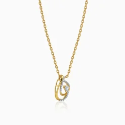 Gold Loop Twist Lab Grown Diamond Ring