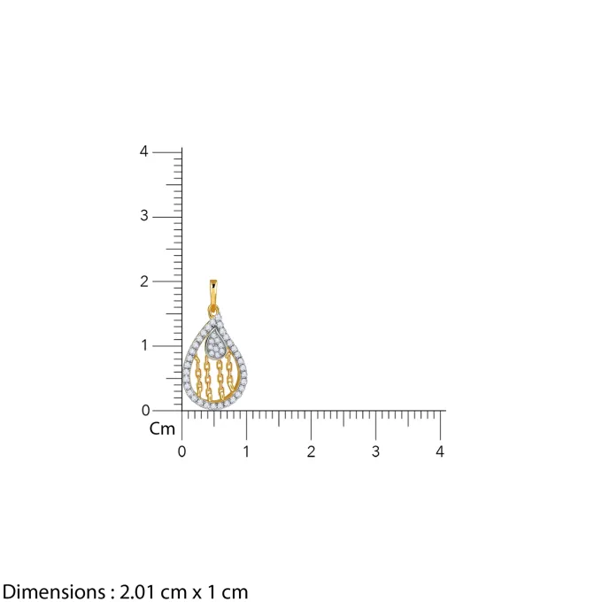 Gold Luma Teardrop Lab Grown Diamond Pendant