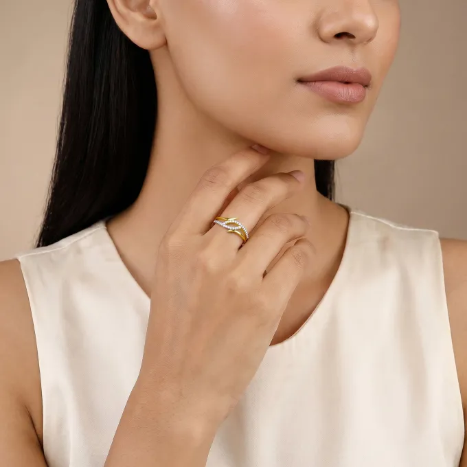 Gold Lumen Gaze Lab Grown Diamond Ring (Size 12)