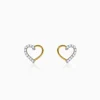 Gold Luminous Hearts Lab Grown Diamond Earrings