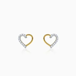 Gold Luminous Hearts Lab Grown Diamond Earrings