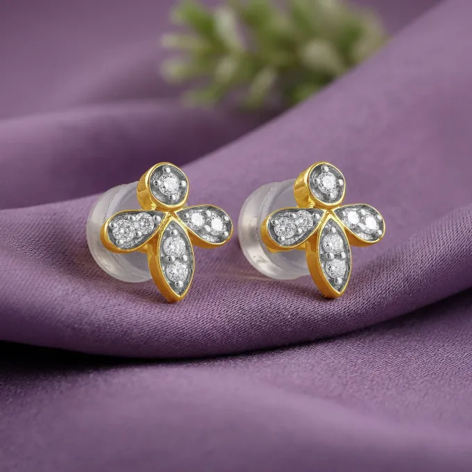 Gold Luna Spark Lab Grown Diamond Earrings