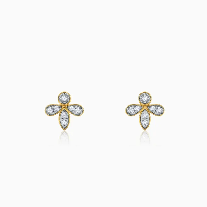 Gold Luna Spark Lab Grown Diamond Earrings