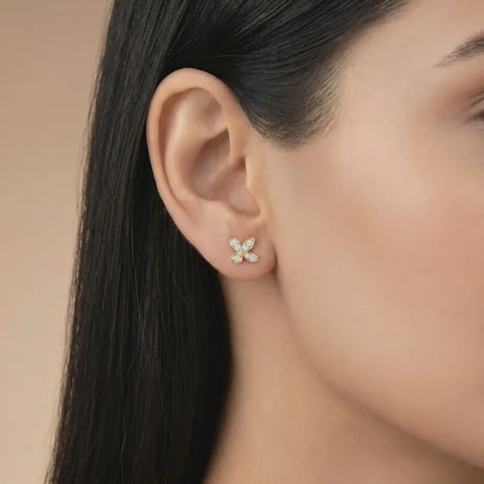Gold Luna Spark Lab Grown Diamond Earrings
