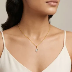 Gold Luna Voyage Lab Grown Diamond Pendant