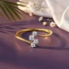 Gold Lustre Cross Lab Grown Diamond Ring (Size 12)