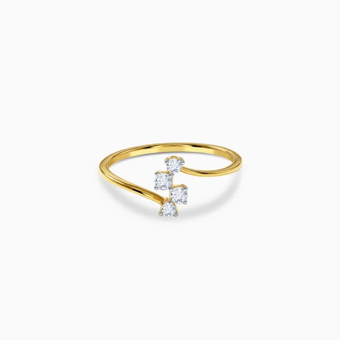 Gold Lustre Cross Lab Grown Diamond Ring (Size 12)