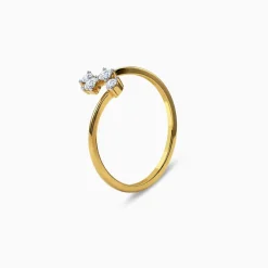 Gold Lustre Cross Lab Grown Diamond Ring (Size 12)