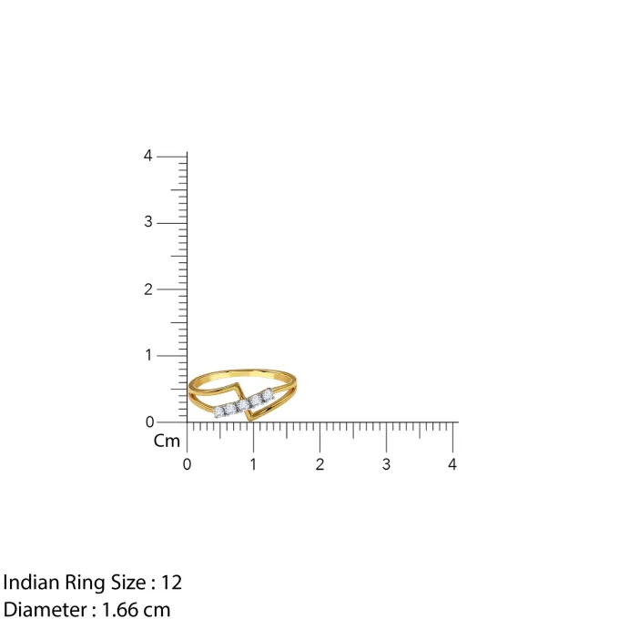 Gold Lustre Whirl Lab Grown Diamond Ring (Size 12)