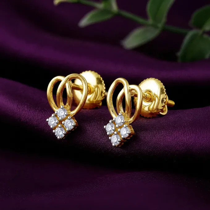 Gold Luv Lab Grown Diamond Studs