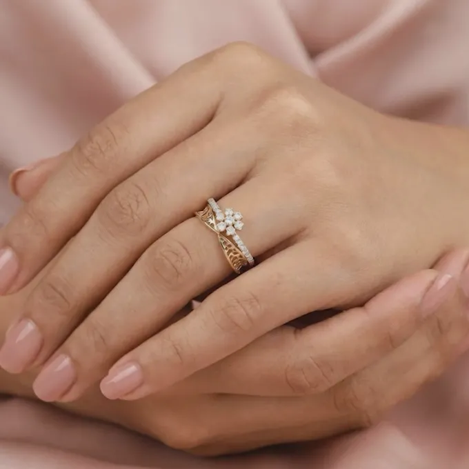 Gold Lyla Lab Grown Diamond Ring (Size 12)