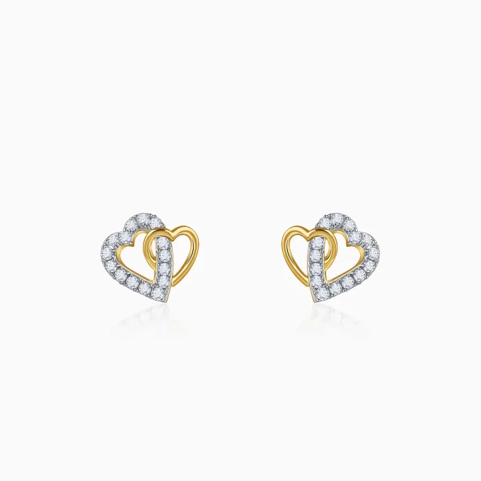 Gold Magical Love Lab Grown Diamond Studs
