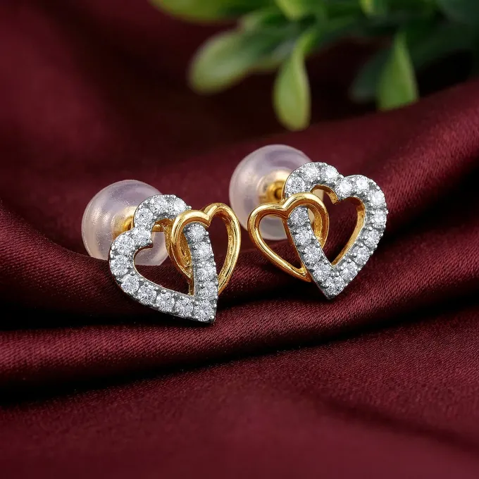 Gold Magical Love Lab Grown Diamond Studs