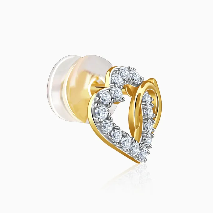 Gold Magical Love Lab Grown Diamond Studs
