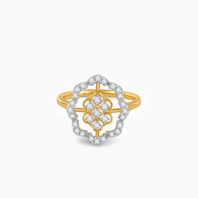 Gold Magna Florale Lab Grown Diamond Ring