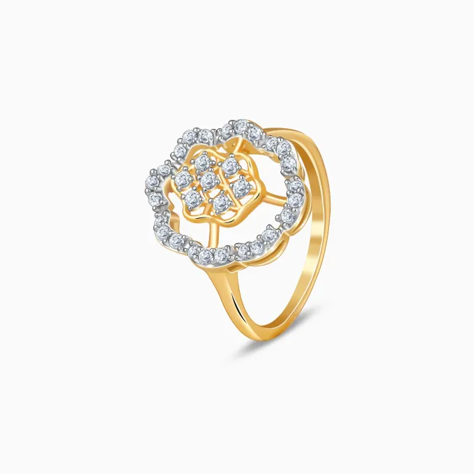 Gold Magna Florale Lab Grown Diamond Ring