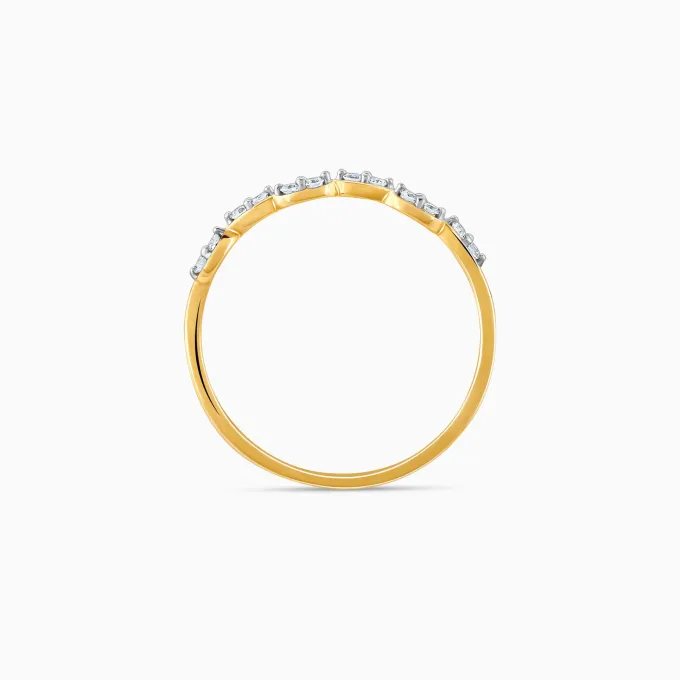 Gold Majestic Curves Lab Grown Diamond Ring (Size 12)