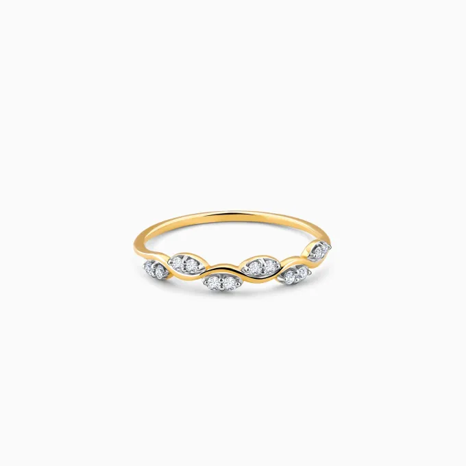 Gold Majestic Curves Lab Grown Diamond Ring (Size 12)