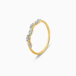 Gold Majestic Curves Lab Grown Diamond Ring (Size 12)
