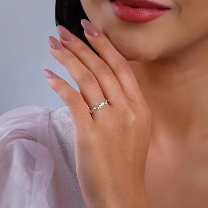 Gold Majestic Curves Lab Grown Diamond Ring (Size 12)