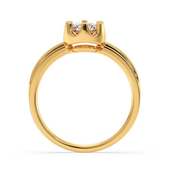 Gold Majestic Promise Solitaire Diamond Ring