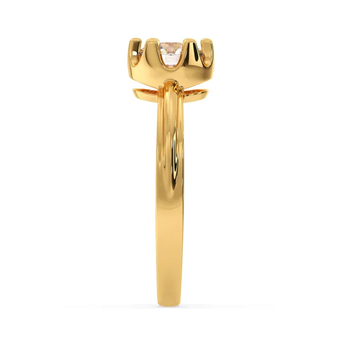 Gold Majestic Promise Solitaire Diamond Ring