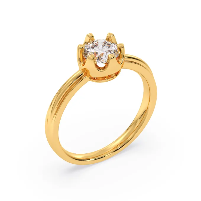 Gold Majestic Promise Solitaire Diamond Ring