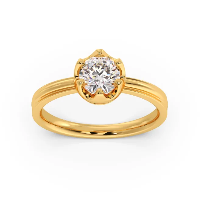 Gold Majestic Promise Solitaire Diamond Ring