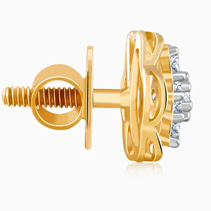 Gold Mana Lab Grown Diamond Stud Earrings