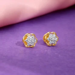 Gold Mana Lab Grown Diamond Stud Earrings