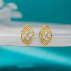 Gold Maquie Lab Grown Diamond Earrings