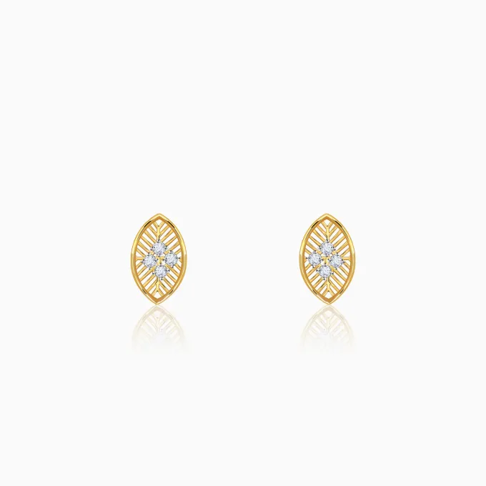 Gold Maquie Lab Grown Diamond Earrings