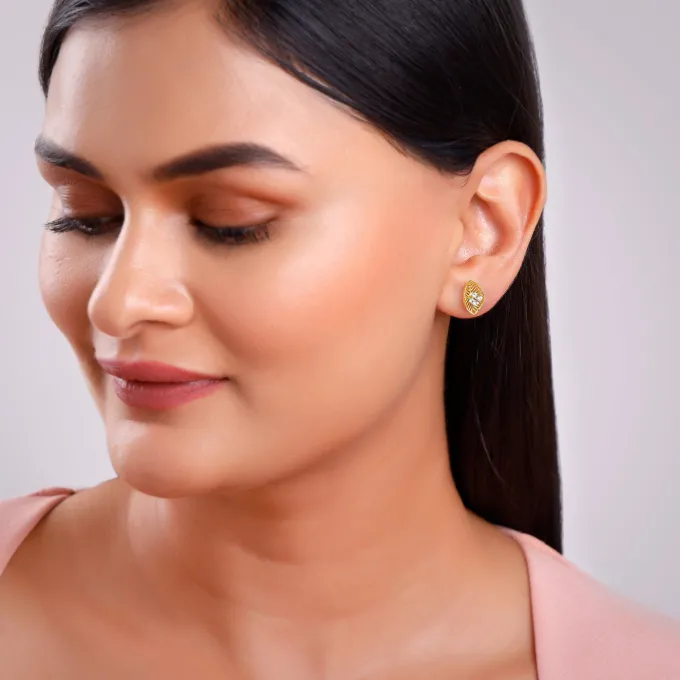 Gold Maquie Lab Grown Diamond Earrings