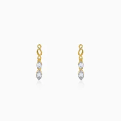 Gold Marquisite Shine Lab Grown Diamond Earrings