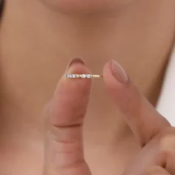 Gold Merger Diamond Ring