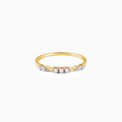 Gold Merger Diamond Ring