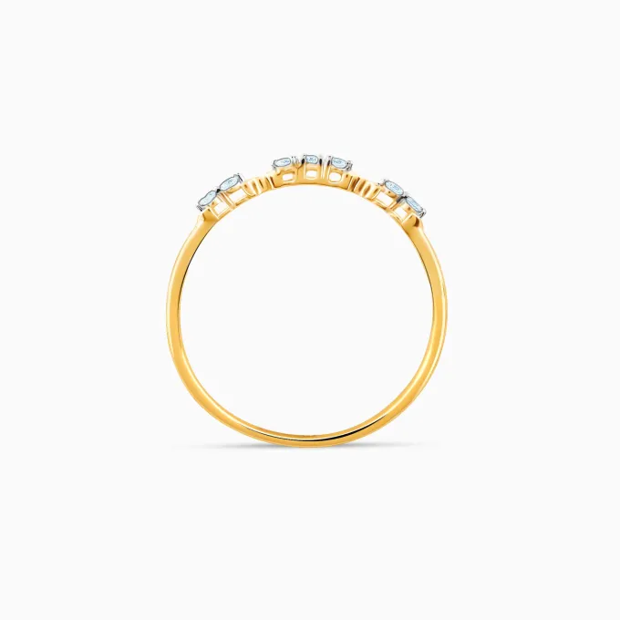 Gold Merger Diamond Ring
