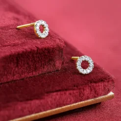 Gold Mini Orbit Lab Grown Diamond Studs