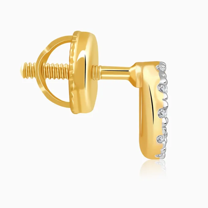 Gold Mini Orbit Lab Grown Diamond Studs